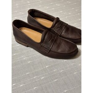 Vintage Shoe Company Mitchell Chocolate Harness Penny Loafers Men's USA Made 8.5